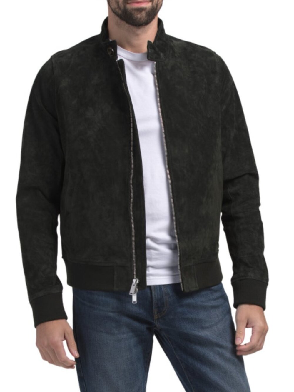 7 FOR ALL MANKIND Suede Harrington Jacket